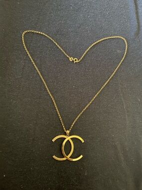18K Solid Gold CC Necklace 18” | 2.4g Fine Gold Jewelry